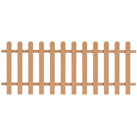vidaXL Clôture à Piquets WPC Barrière Décorative Panneau de Clôture Bordure de Lit de Fleurs Jardin Patio Terrasse Extérieur Multi-taille