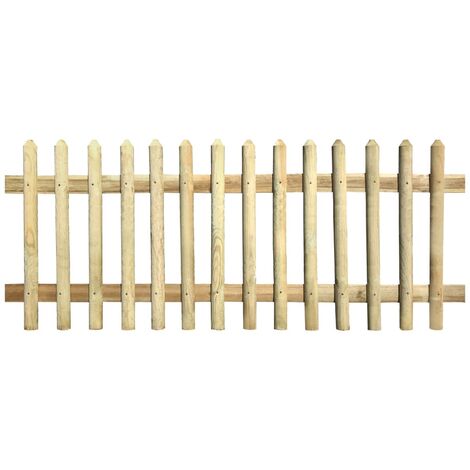 Clôture à piquets Bois de pin imprégné 170 x 120 cm 5/7 cm