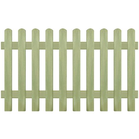 Clôture à piquets Bois de pin imprégné FSC 170 x 100 cm 6/9 cm