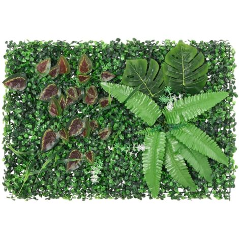 Clôture à plantes artificielles 24 pcs vert 40x60 cm CFW51115