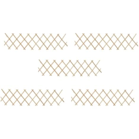 Clôture à treillis 5 pcs Bois de sapin 180x60 cm