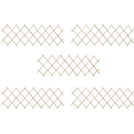 Clôture à treillis 5 pcs Bois de sapin 180x60