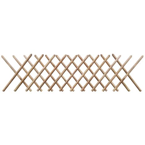 Clôture à treillis extensible 250 x 80 cm Bois imprégné FSC