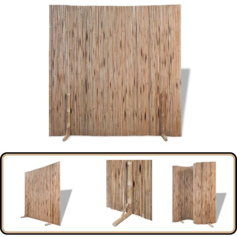 Clôture Bambou 180x170 cm - Clôture En Bambou - Séparation Pièce - Décoration Murale - Panneau De Cloison - Clôture Pliable