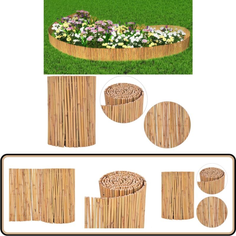 Clôture Bambou 500 x 30 cm - Clôture Bambou - Clôture Jardin - Clôture Naturelle - Panneau De Clôture - Décoration Jardin