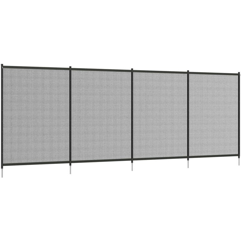 Clôture barrière de sécurité pour piscine - lot de 4 panneaux - dim. totales 365L x 126H cm - alu textilène noir - Noir