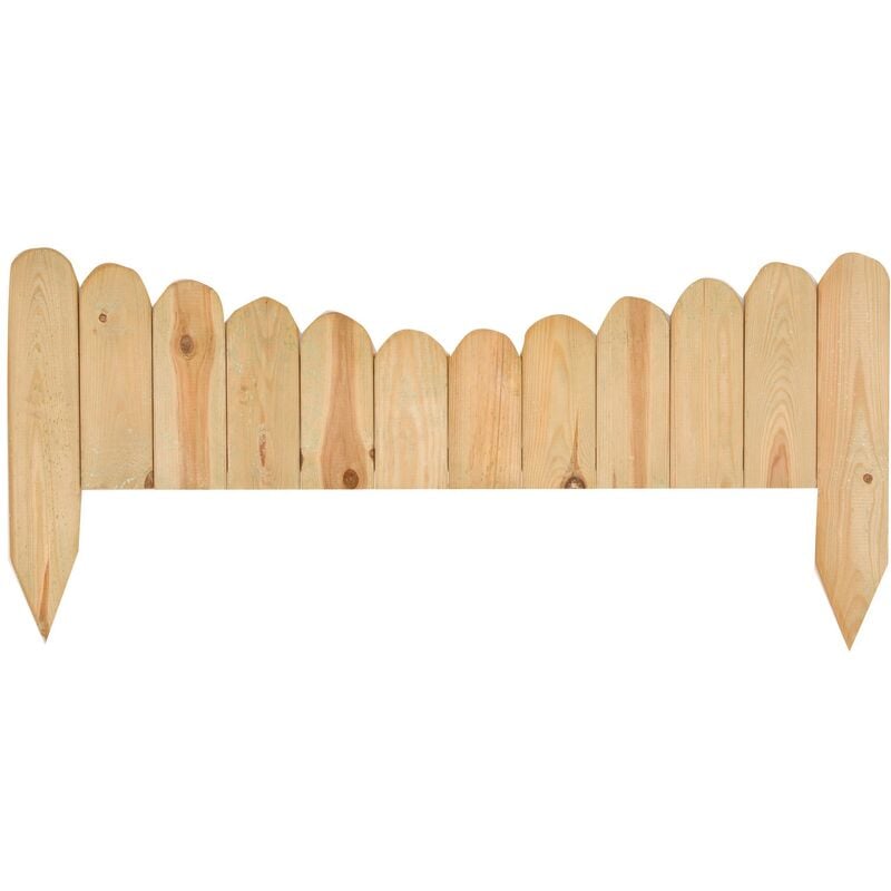 Cloture concave en bois de pin impre'gne' 110x50 cm Cloture pour potager