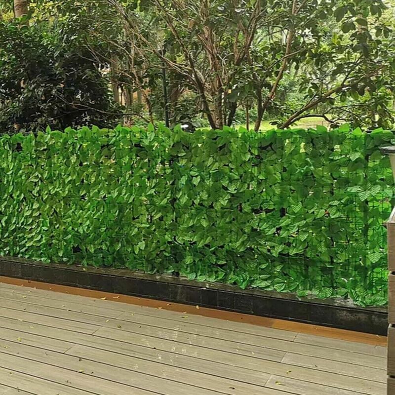 Clôture de jardin 1x3m plastique vert artificiel lierre feuille clôture intimité blindage clôture pour cour, jardin, potager, verdissement de rue