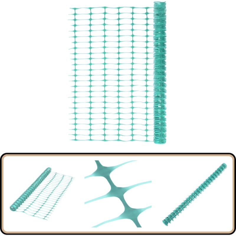 Clôture de jardin 30 m Vert - Clôture De Jardin - Clôture Temporaire - Clôture Verte - Clôture pvc - Barrière De Chantier