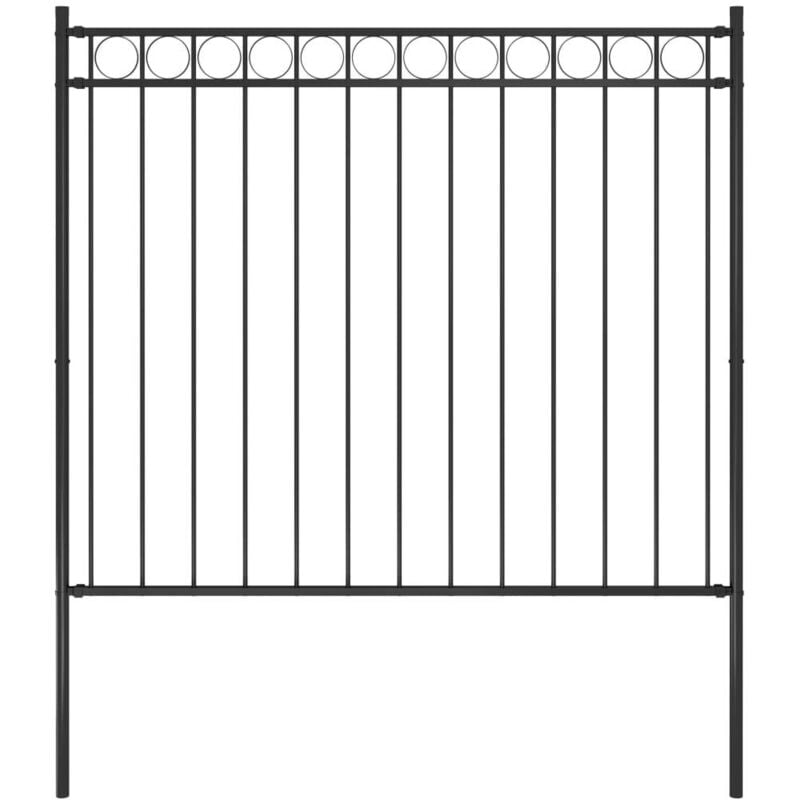Vidaxl - Clôture de jardin Acier 1,7x1,5 m Noir