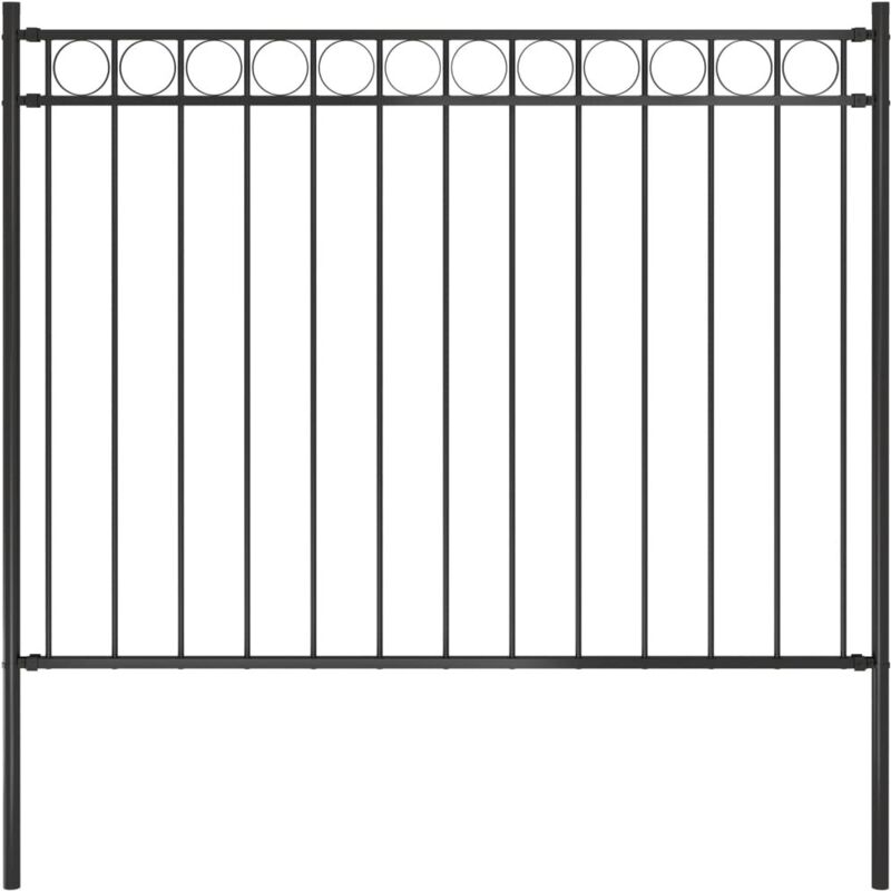 Vidaxl - Clôture de jardin Acier 1,7x1 m Noir