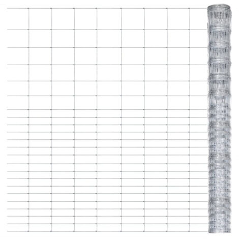 Clôture de jardin Acier galvanisé 50x1,6 m Argenté