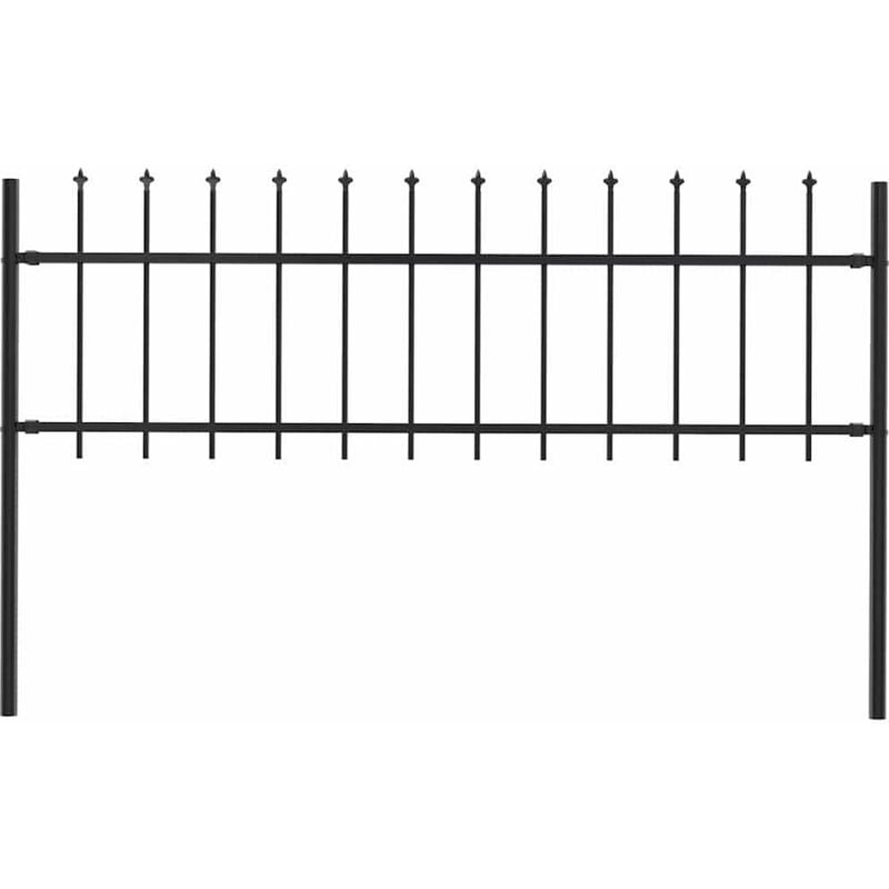 Prolenta Premium - Furniture Limited - Clôture de jardin avec dessus en lance Acier