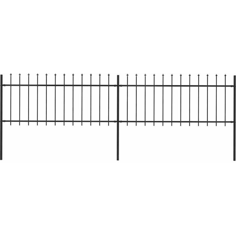 Prolenta Premium - Furniture Limited - Clôture de jardin avec dessus en lance Acier