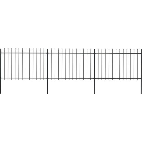 vidaXL Clôture de Jardin avec dessus en Lance Barrière Panneau Multi-taille