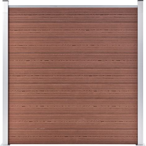Clôture de jardin Brise vue  Panneau de clôture WPC 1737x186 cm Marron 89159