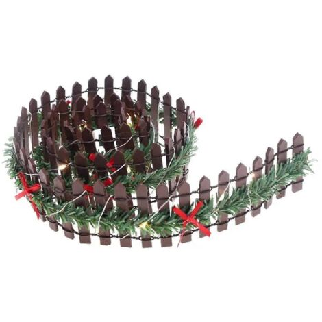 Clôture de jardin, clôture de Noël en bois, accessoires pour jardin féérique ---