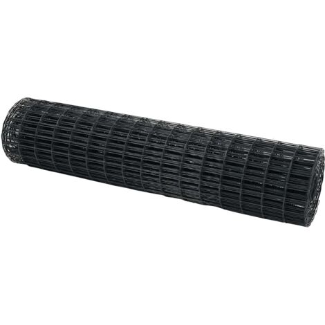 Clôture de jardin， Clôture Euro Gris 1.2x10 m Acier CFW56644