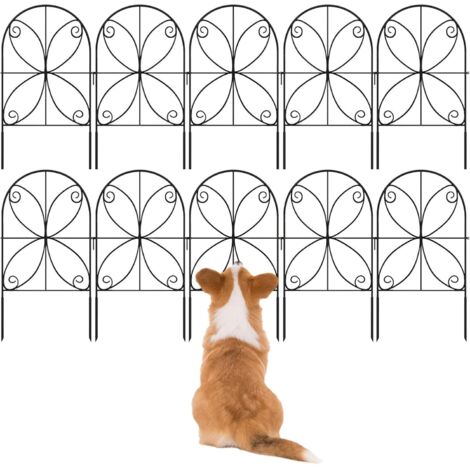 Clôture de Jardin Décorative - 10 Panneaux pour Animaux - Accessoires de