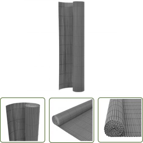 Clôture de jardin double face 110x300 Gris