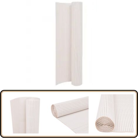 Clôture de jardin double face 110x400 cm Blanc - Clôture De Jardin - Clôture Pvc - Clôture Blanche - Clôture Decorative - Barriere Jardin