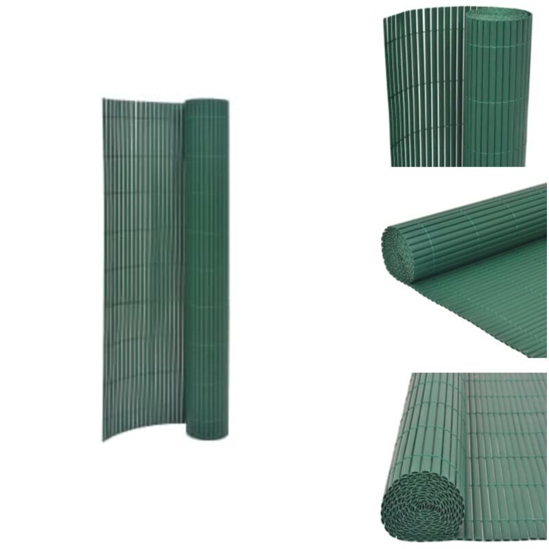 Clôture de jardin double face 110x400 cm Vert - Clôture De Jardin - Clôture Pvc - Clôture Verte - Clôture Decorative - Barriere Jardin