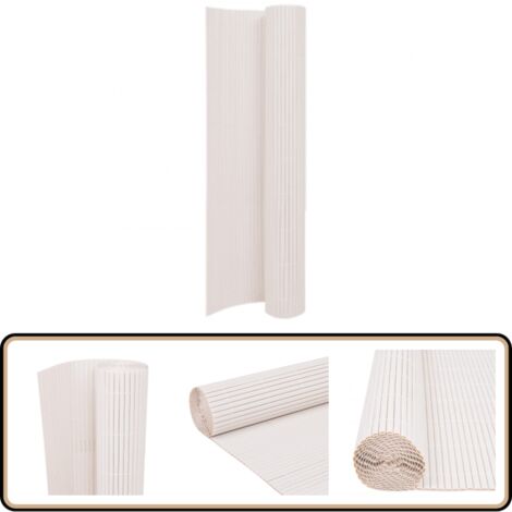 Clôture de jardin double face 110x500 cm Blanc - Clôture De Jardin - Clôture Pvc - Clôture Blanche - Clôture Decorative - Barriere Jardin