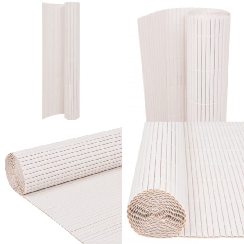Vidaxl - Clôture de jardin double face 110x500 cm Blanc - Clôture De Jardin - Clôture Pvc - Clôture Blanche - Clôture Decorative - Barriere Jardin