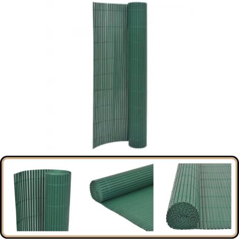 Clôture de jardin double face 110x500 cm Vert - Clôture De Jardin - Clôture Pvc - Clôture Verte - Clôture Decorative - Barriere Jardin