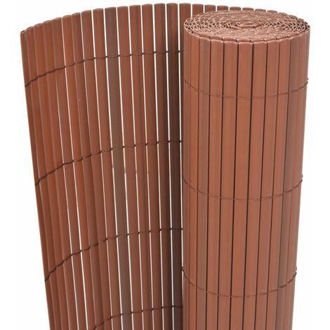 Clôture de jardin Double face 195 x 500 cm Marron