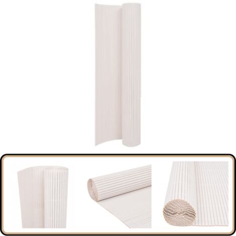 Clôture de jardin double face 90x400 cm Blanc - Clôture De Jardin - Clôture Pvc - Clôture Blanche - Clôture Decorative - Barriere Jardin
