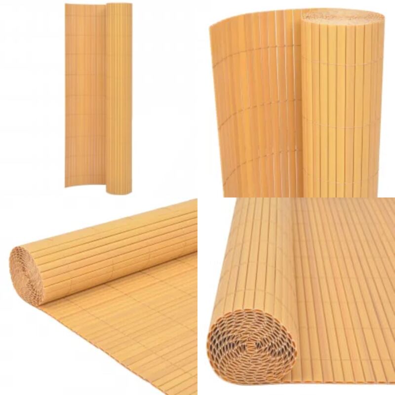 Vidaxl - Clôture de jardin double face 90x400 cm Jaune - Clôture Jardin - Clôture Pvc - Clôture Jaune - Clôture Decorative - Barriere Jardin - Home &