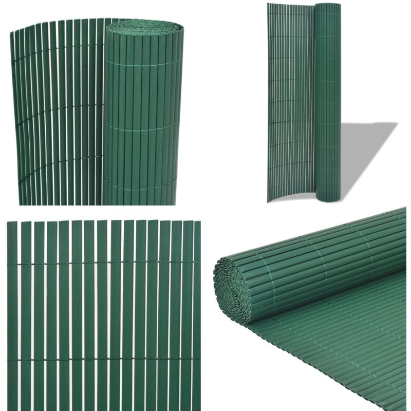 Vidaxl - Clôture de jardin Double face pvc 90 x 300 cm Vert - Clôture De Jardin - Clôture Pvc - Clôture Verte - Clôture Decorative - Barriere Jardin