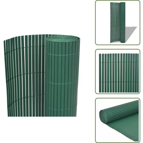 Clôture de jardin Double face PVC 90 x 500 cm Vert - Clôture Jardin - Clôture Pvc - Clôture Verte - Clôture Decorative - Barriere Jardin
