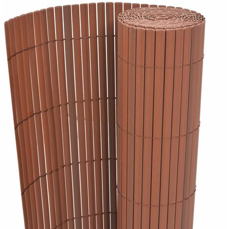 Clôture de jardin Double face PVC 90x500 Marron