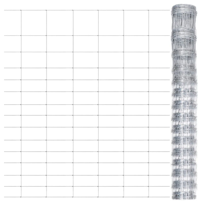 Clôture de jardin Acier galvanisé 50x1,6 m Argenté