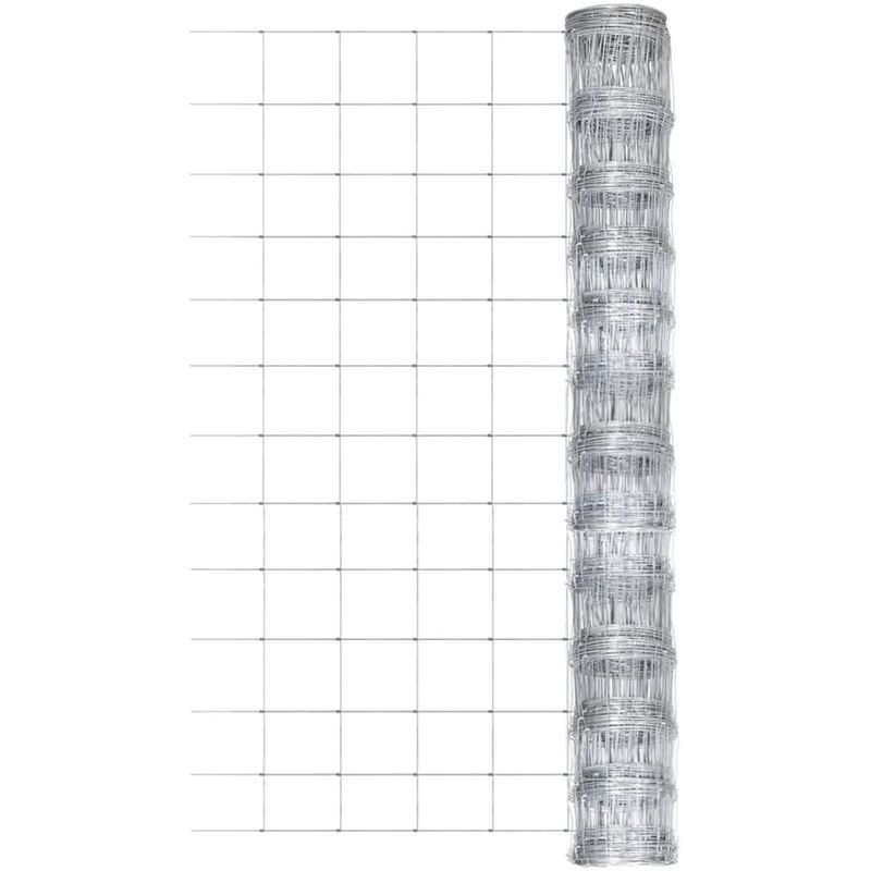 Clôture de jardin Acier galvanisé 50x1,25 m Argenté