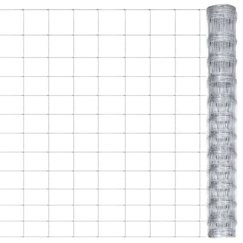 Clôture de jardin Acier galvanisé 50x1,25 m Argenté