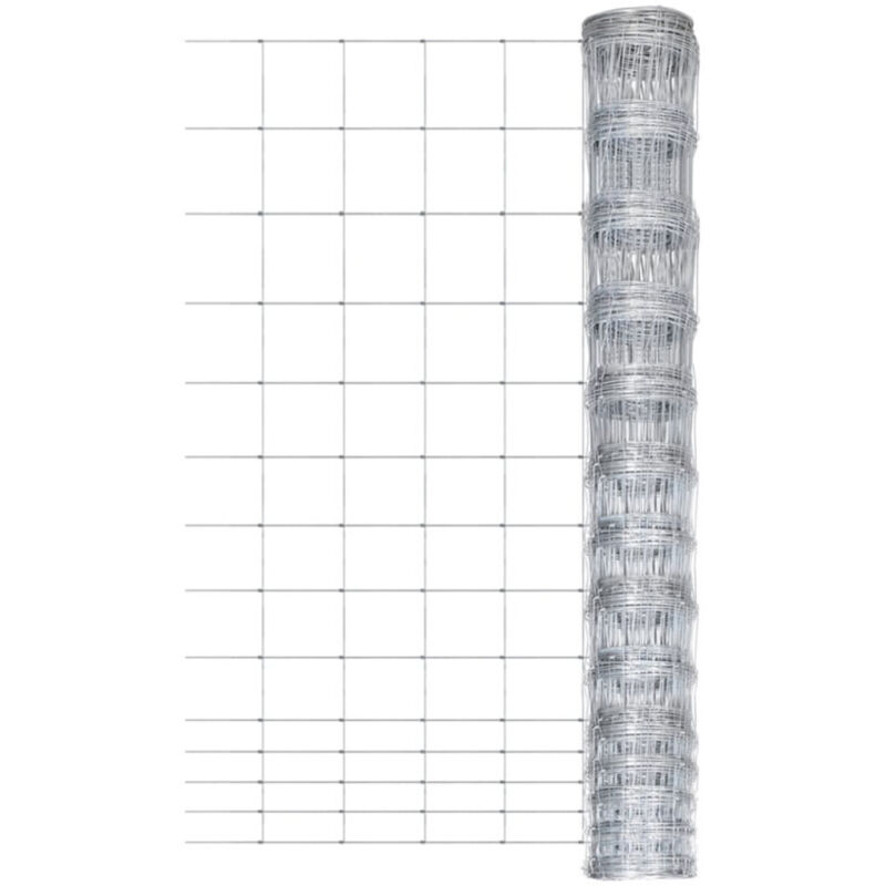 Clôture de jardin Acier galvanisé 50 m 150 cm Argenté Vidaxl