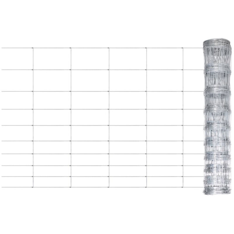 Clôture de jardin Acier galvanisé Argenté 50x1,2 m Vidaxl