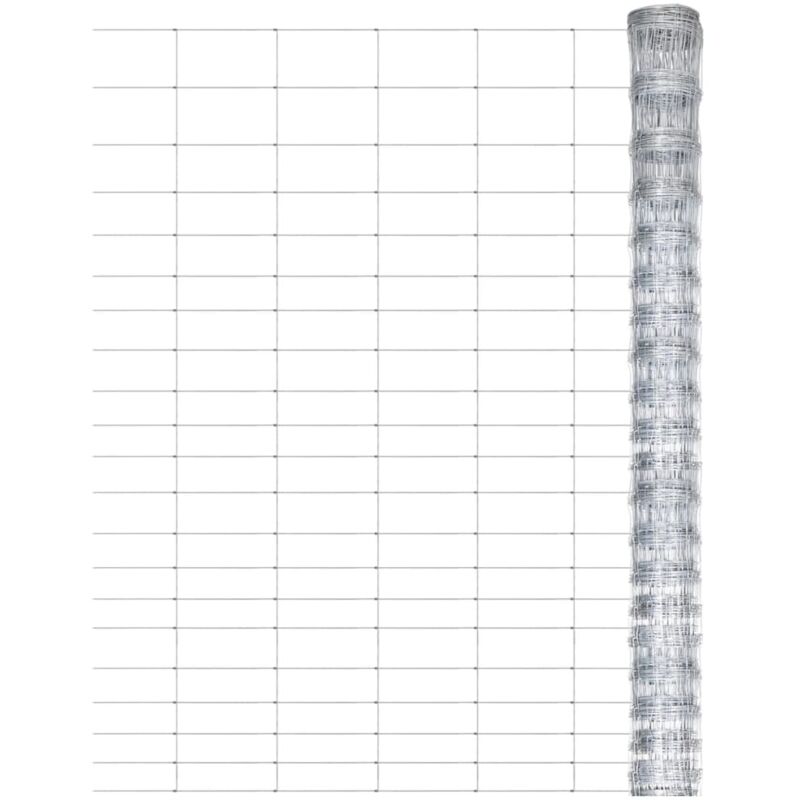 Clôture de jardin Acier galvanisé 50x1,25 m Argenté Vidaxl