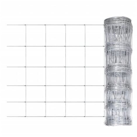 Clôture de Jardin Acier Galvanisé 80 cm 50 m