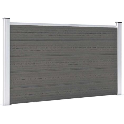 Clôture de jardin-Grillage de jardin WPC 180x105 cm Gris