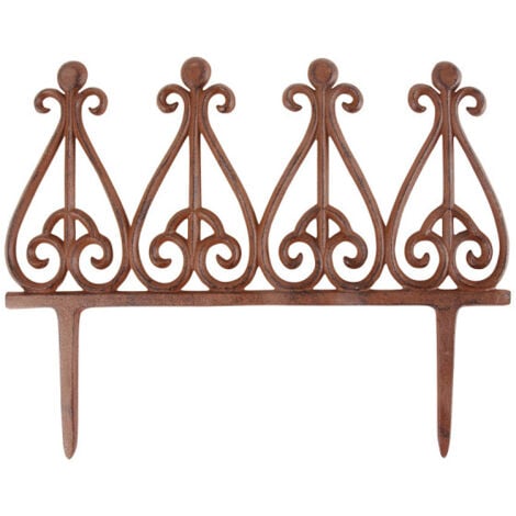 ESSCHERT DESIGN Clôture de jardin - L 39,2 x 29,7 cm - Fonte - Livraison gratuite