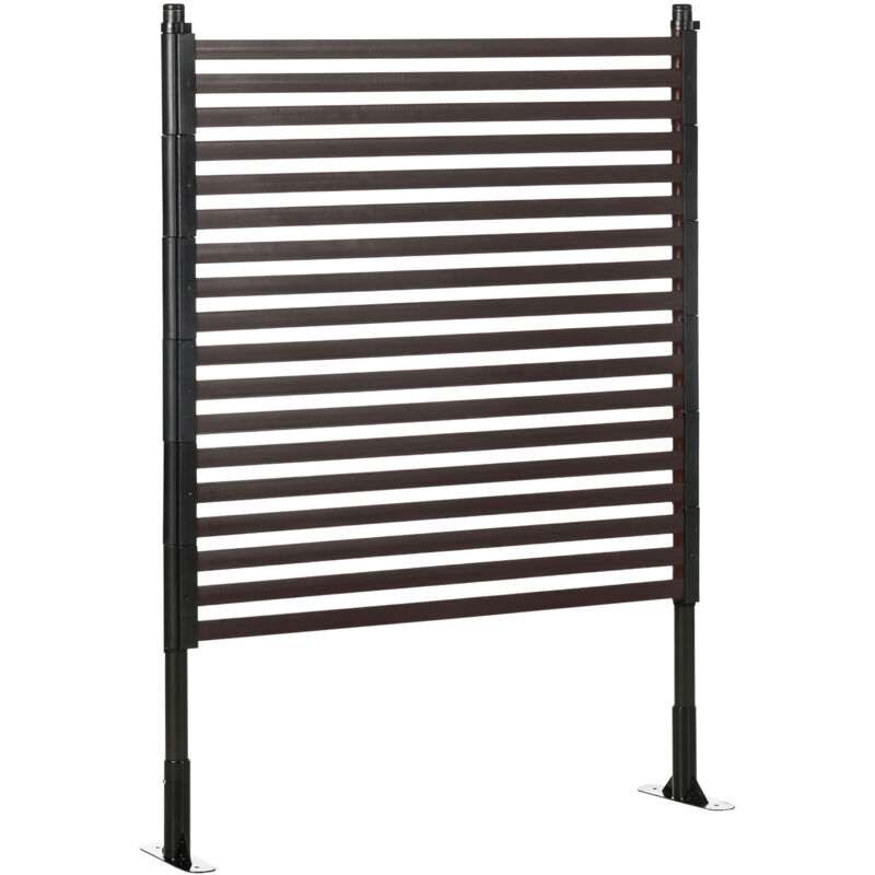 Outsunny - Clotûre de jardin - Acier avec revêtement PE - 93x22x124cm - Noir