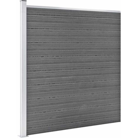 Clôture de jardin WPC 1564x186 cm Gris