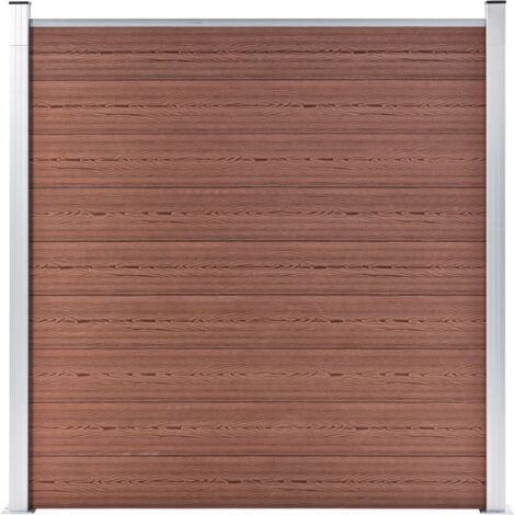 Clôture de jardin WPC 1564x186 cm Marron