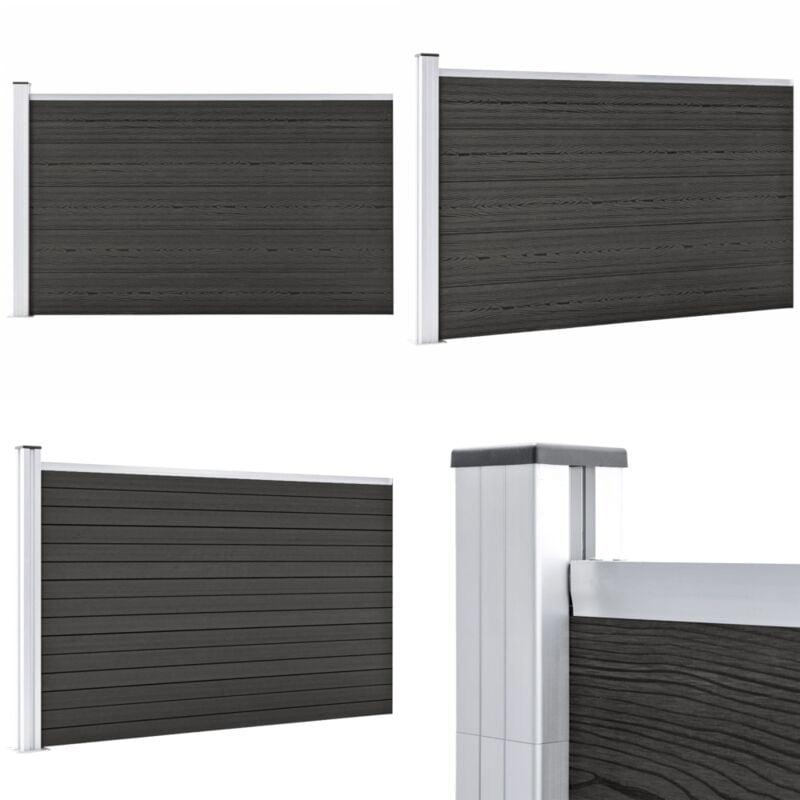 Clôture de jardin wpc 175x105 cm Gris - Clôture De Jardin - Clôture Résidentielle - Clôture wpc - Clôture Grise - Clôture Design - Home & Living