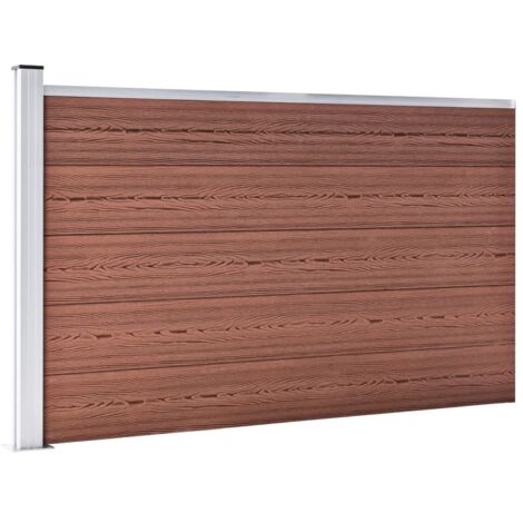 Clôture de jardin WPC 175x105 cm Marron