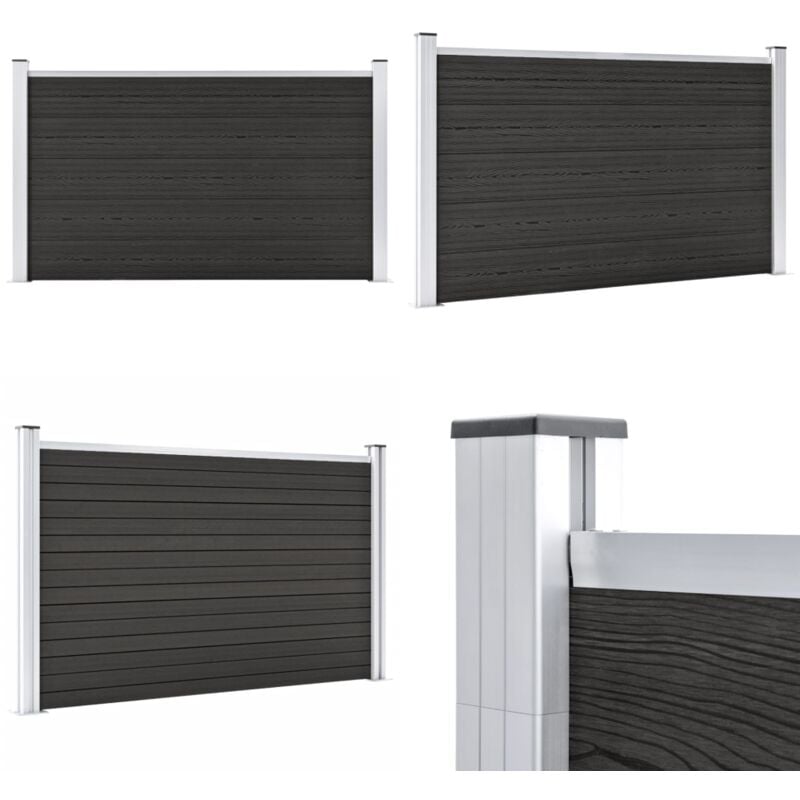 Clôture de jardin wpc 180x105 cm Gris - Clôture Jardin - Clôture Wpc - Clôture Composite - Clôture Design - Clôture Moderne - Home & Living